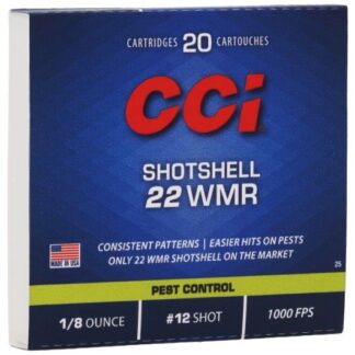 0025 CCI Ammunition 22M SHOTSHELL 20RD 22 Win Mag