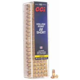 0028 CCI Ammunition 22S 27GR CPHP 100RD 22 S