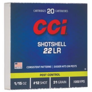 0039 CCI Ammunition 22LR SHOTSHELL 20RD 22 LR