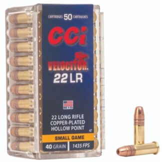 0047 CCI Ammunition 22LR 40GR VELOCTR CPHP 50R 22 LR
