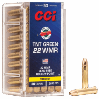 0060 CCI Ammunition 22M 30GR TNTGREEN HP 50RD 22 Win Mag