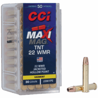 0063 CCI Ammunition 22M 30GR MAXIMAG TNTJHP 50 22 Win Mag