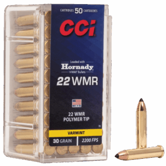 0073 CCI Ammunition 22M 30GR V-MAX 50RD 22 Win Mag