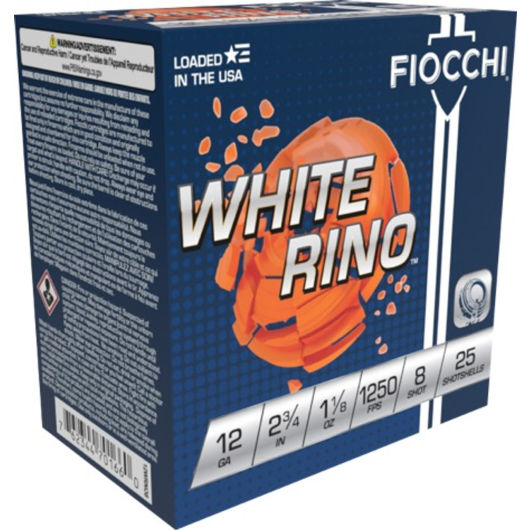 12WRNO8 Fiocchi FIO 12G RINO 2.75-1.125-8 25RD 12 Gauge