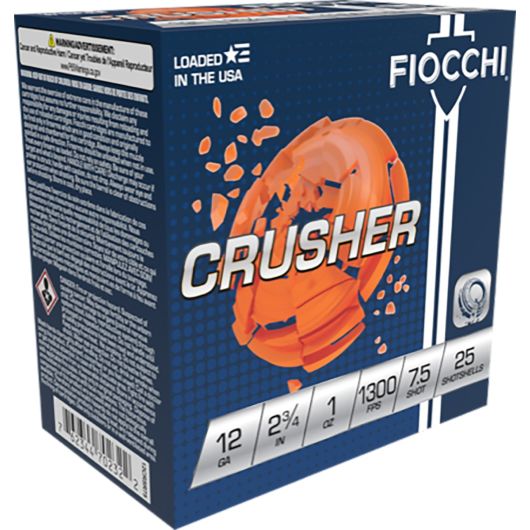 12CRSR75 Fiocchi FIO 12G CRUSHER 2.75-1-7.5 25R 12 Gauge