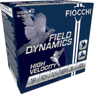 12HV6 Fiocchi FIO 12G HV 2.75-1.25-6 25RD 12 Gauge