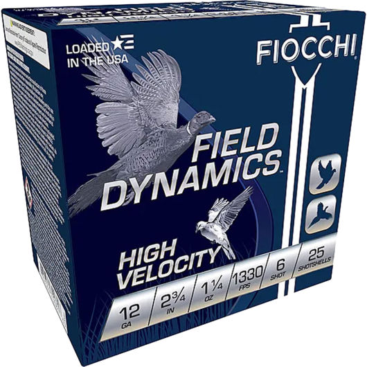 12HV6 Fiocchi FIO 12G HV 2.75-1.25-6 25RD 12 Gauge