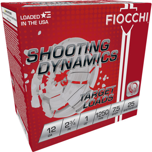 12SD1X75 Fiocchi FIO 12G 2.75-1-7.5 1250 25RD 12 Gauge