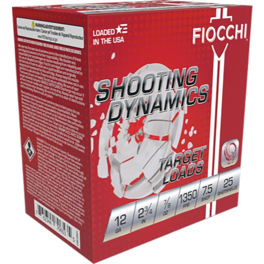 12SD78H7 Fiocchi FIO 12G 2.75-.875-7.5 1350 25R 12 Gauge