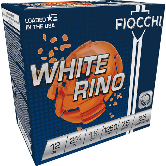 12WRNO75 Fiocchi FIO 12G RINO 2.75-1.125-7.5 25 12 Gauge