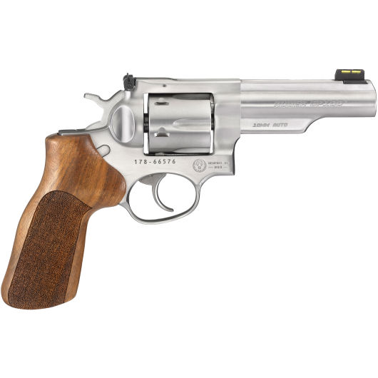 1775-RUG Ruger GP100 10mm Auto 4.2" 6rd Satin Stainless Steel