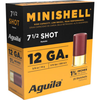 1CHB1387 Aguila Ammunition AGU 12G 1.75-.625-7.5 MINI 25R 12 Gauge