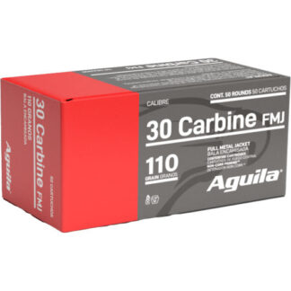 1E302110 Aguila Ammunition AGU 30CAR 110GR FMJ 50RD 30 Carb
