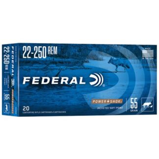 22250A Federal Ammunition FDR 22-250 55GR PWRSK SP 20RD Rem