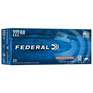 222A Federal Ammunition FDR 222 50GR PWRSK SP 20RD Rem