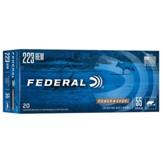 223A Federal Ammunition FDR 223 55GR PWRSK SP 20RD Rem