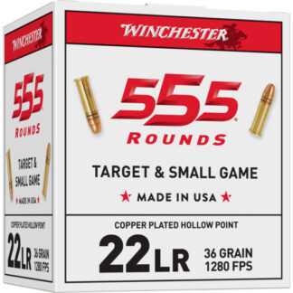 22LR555HP Winchester WIN 22LR 36GR PLT HP 555RD 22 LR