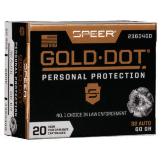 23604GD Speer SPR 32AP 60GR GOLD HP 20RD 32 Auto