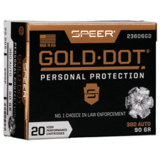 23606GD Speer SPR 380 90GR GOLD HP 20RD Auto