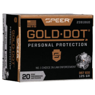 23918GD Speer SPR 357SIG 125GR GOLD HP 20RD 357 Sig