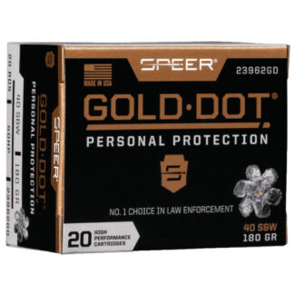 23962GD Speer SPR 40SW 180GR GOLD HP 20RD 40 S&W