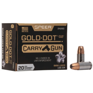 24260 Speer SPR 9MM 135GR GDG2CARRY 20RD Luger