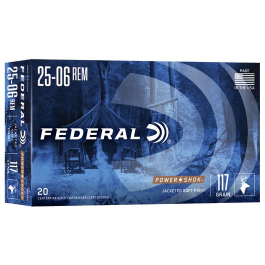 2506BS Federal Ammunition FDR 25-06 117GR PWRSK SP 20RD Rem