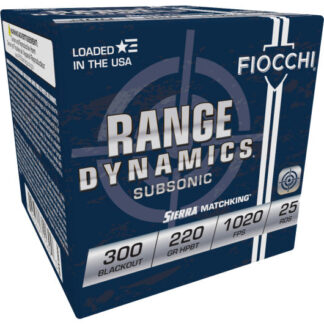 300BLKMB Fiocchi FIO 300BLK 220GR SUB SMK 25RD 300 Blk