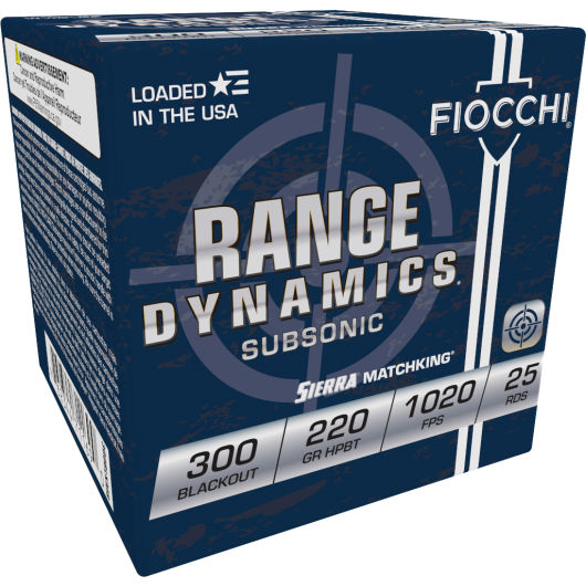 300BLKMB Fiocchi FIO 300BLK 220GR SUB SMK 25RD 300 Blk