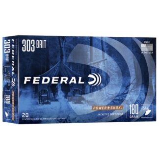 303AS Federal Ammunition FDR 303BRIT 180GR PWRSK SP 20R 303 Brit