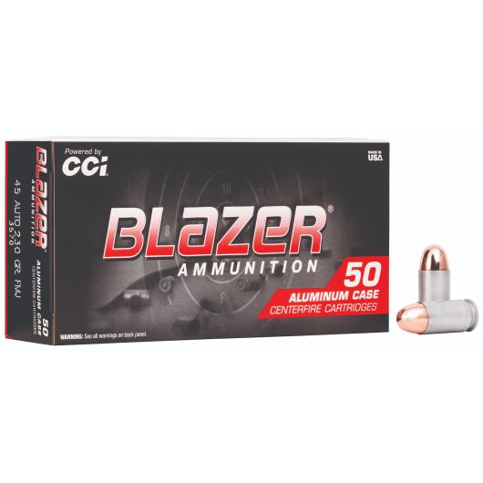 3570 CCI Ammunition 45AP 230GR BLAZER FMJ 50RD 45 Auto