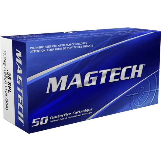 38A-MGT Magtech Ammunition MGT 38SP 158GR LRN 50RD 38 Spl