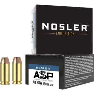 51279 Nosler NOS 40SW 180GR ASP JHP 20RD 40 S&W