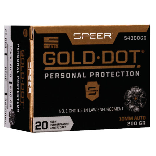 54000GD Speer SPR 10MM 200GR GOLD HP 20RD Auto
