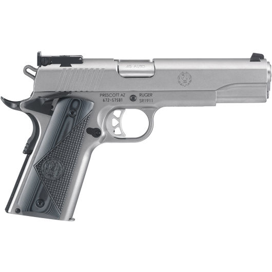 6736 Ruger SR1911 45 Auto 5.0" Low Glare Stainless Steel