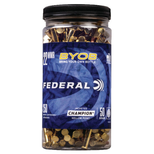 757BTL250 Federal Ammunition FDR 22M 50GR BYOB JHP 250RD 22 Win Mag