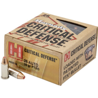 90014 Hornady HRN 25AP 35GR CRITDEF FTX 25RD 25 Auto