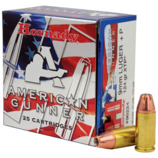90224-HRN Hornady HRN 9MM+P 124GR AG XTP 25RD 9mm Luger