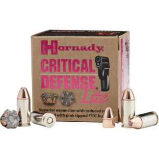 90240 Hornady HRN 9MM 100GR CRITDEF LITE 25R Luger