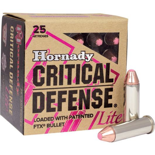 90300 Hornady HRN 38SP 90GR CRITDEF LITE 25R 38 Spl +P