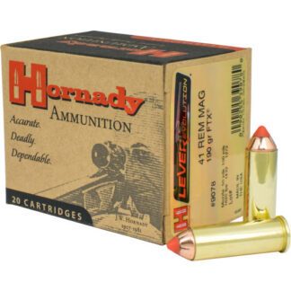 9078 Hornady HRN 41M 190GR LVREV FTX 20RD 41 Rem Mag