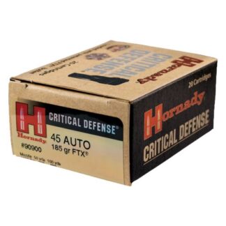 90900 Hornady HRN 45AP 185GR CRITDEF FTX 20R 45 Auto