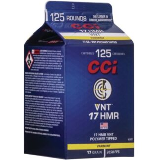 923CC CCI Ammunition 17HMR 17GR VNT 125RD 17 HMR