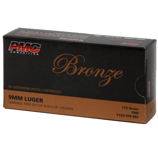 9A PMC 9MM 115GR BRO FMJ 50RD Luger
