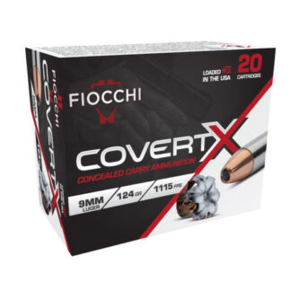 9CCWB Fiocchi FIO 9MM 124GR COVERTX JHP 20R Luger