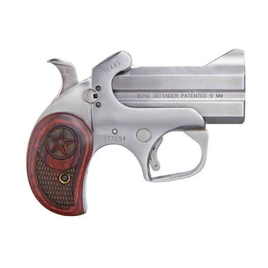 BATD9MM Bond Arms Texas Defender 9mm Luger 3.0" 2rd Stainless Steel