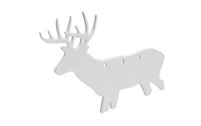BC47702 B/C AR500 3/8" SILHOUETTE DEER WHT