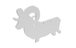 BC47705 B/C AR500 3/8" SILHOUETTE RAM WHT