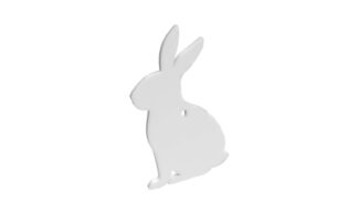 BC47706 B/C AR500 3/8" SILHOUETTE RABBIT WHT