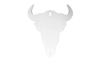 BC47719 B/C AR500 3/8" SILHOUETTE SKULL WHT